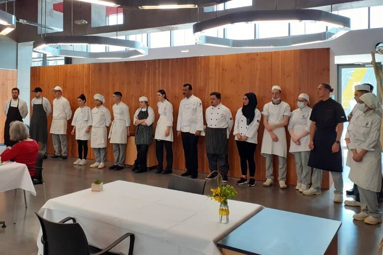 Accueil des élèves, enseignants et chefs à Lille.