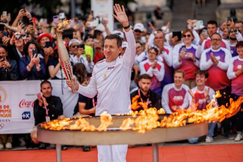 La Flamme olympique à Lille - Crédit photo Paris 2024 - Cédric Bufkens - SIPA PRESS