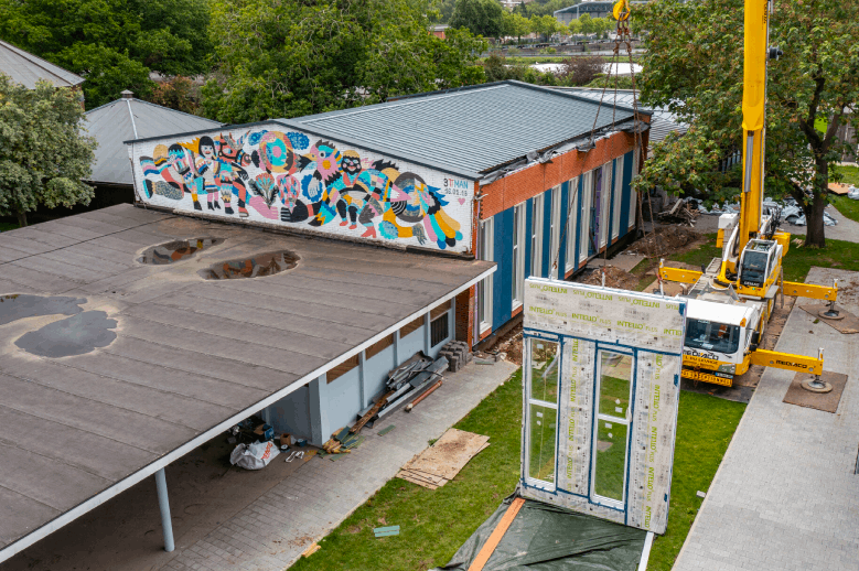 Chantier d'isolation du groupe scolaire Brossolette