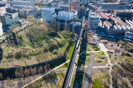 Chantier du parc de la Vallée, Saint-Sauveur, mars 2026