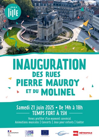 Inauguration des rues Pierre Mauroy et du Molinel