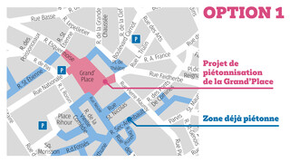 Piétonnisation de la Grand'Place, option 1
