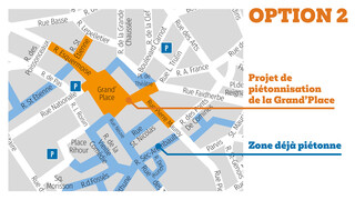 Piétonnisation de la Grand'Place, option 2