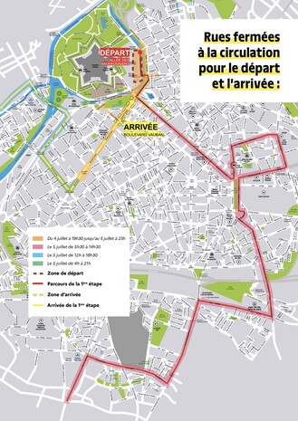 Tour de France 2025 à Lille : plan 