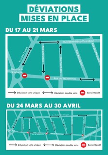 Rue de Wazemmes : plan déviations