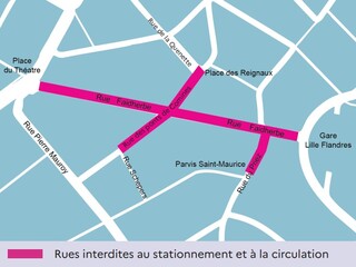 Démontage des Monoliths rue Faidherbe : rues interdites