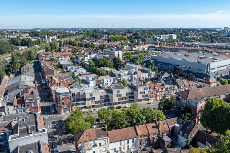Vue aérienne du quartier de Fives