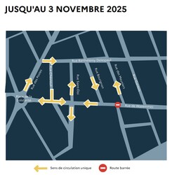 Travaux rue de Wazemmes : déviations (octobre 2025) Travaux rue de Wazemmes : déviations (octobre 2025)