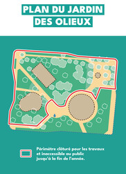 Jardin des Olieux : plan des travaux