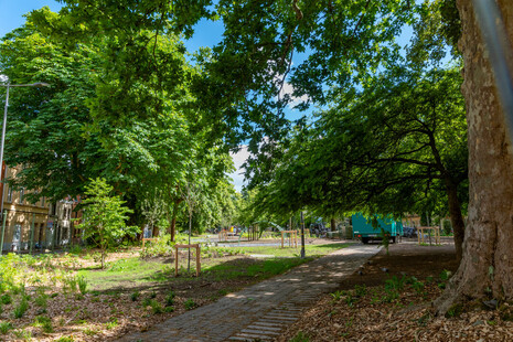 Square Ghesquière : aménagements en cours (photo 4 juin 2026)