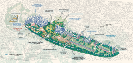 Concorde : chantiers en cours et à venir (plan : janvier 2026)