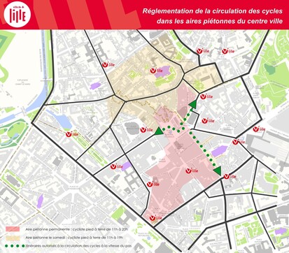 Piétonnisation du centre-ville : circulation des vélos