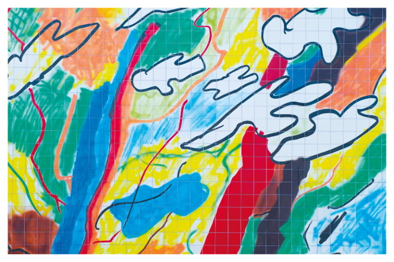 Oeuvre en céramique d'Etel Adnan à Fives