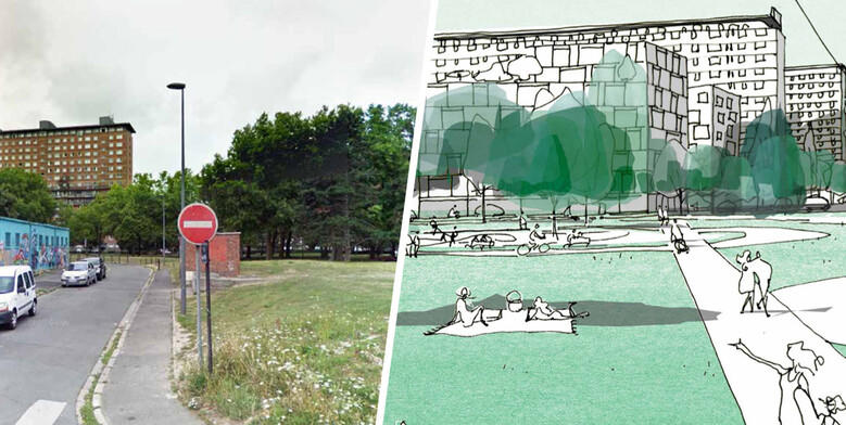 Un parc animé au coeur du quartier - agence Bruno Fortier - photo DICOM
