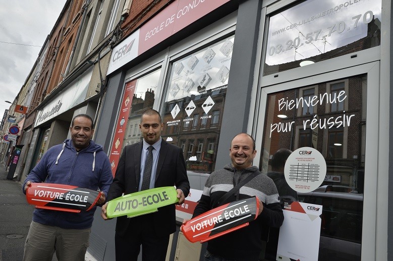 L'auto-école d'Omar Mansour est l'une des mieux notées de Lille. Photo Dan. R.