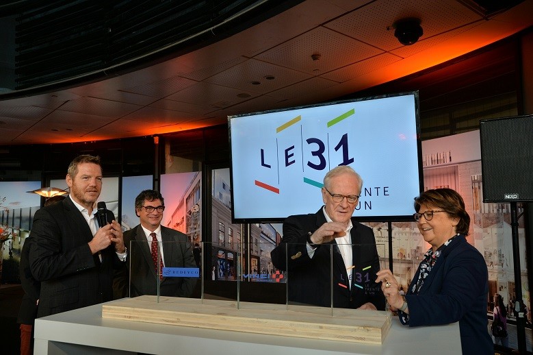 "Le 31", rue de Béthune. Première pierre, le 17 octobre 2018. Photo Dan. R.