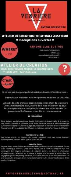 Atelier de création Artistique Amateur
