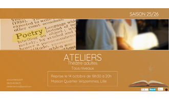 Ateliers Théâtre adultes Saison 2025/2026