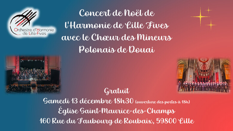 Concert de l'Harmonie de Lille Fives avec le Choeur des Mineurs Polonais de Douai