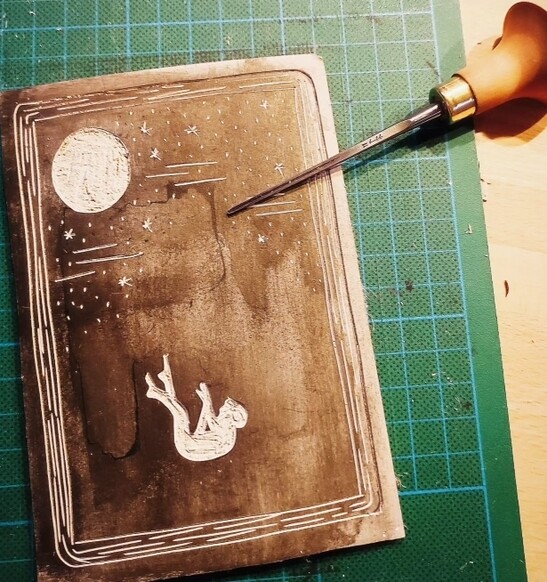 Crée ton affiche en linogravure