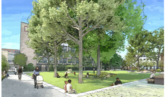 Inauguration du jardin Line Renaud