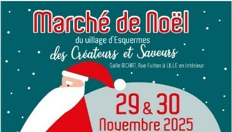Le marché de Noël  de créateurs et producteurs du village d'Esquermes, 19ème édition.