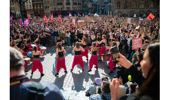 Manifestation pour la journée internationale des droits des femmes