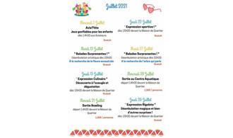 Programmation estivale de la Maison de quartier des Bois-Blancs