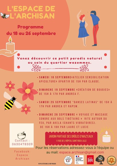 Programme de l'espace de l'archisan