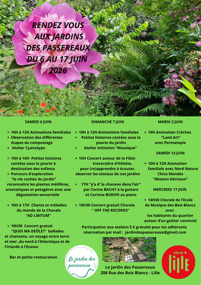 Rendez-vous au Jardin des Passereaux : Concerts