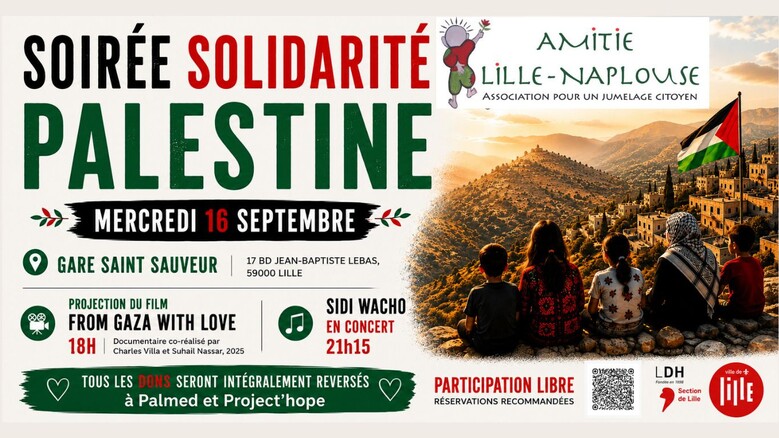 Soirée de solidarité avec la Palestine