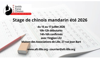 Stage de chinois, été 2026