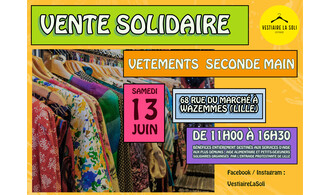 Vente solidaire de vêtements par le "Vestiaire LaSoli"