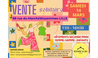 Vente solidaire de vêtements