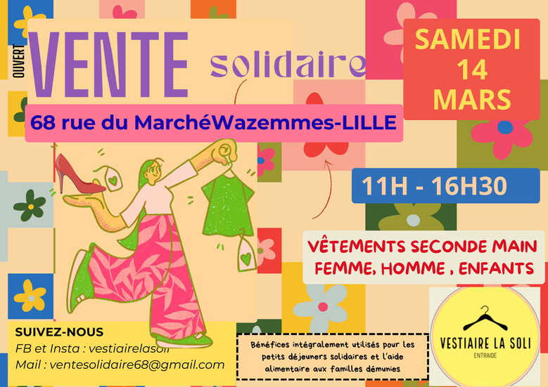 Vente solidaire de vêtements