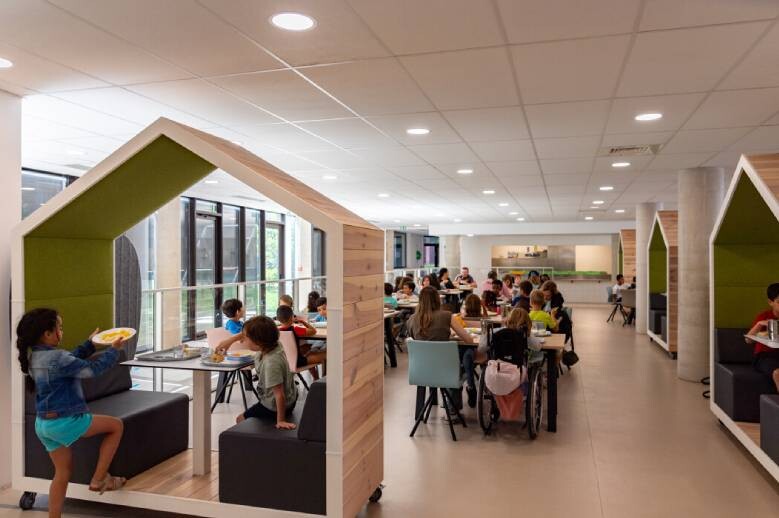 Le restaurant scolaire Malpart. Crédit : Daniel Rapaich.