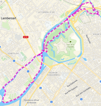 Boucle de marche ou de course de 10km entre Poterne et les Bois-Blancs