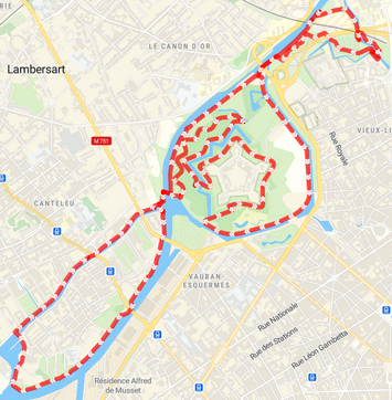 Boucle de marche ou de course de 15km entre Poterne et les Bois-Blancs