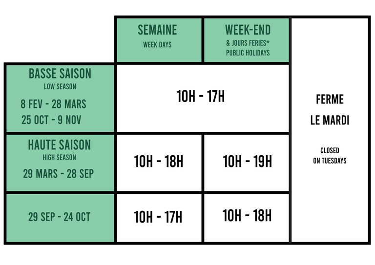 Horaires 2025