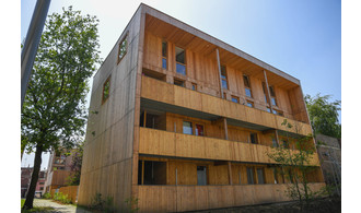 Immeuble en ossature bois construit dans le cadre d'un projet d'habitat participatif