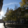 Soleil radieux au-dessus d'une rue de Lille